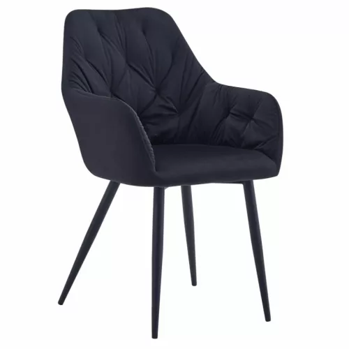 Design fotel, fekete Velvet szövet, VERIO NEW | Fekete | Fém
