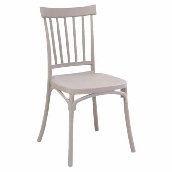   Rakásolható szék, szürkésbarna Taupe, SAZEN | Szürke | Műanyag