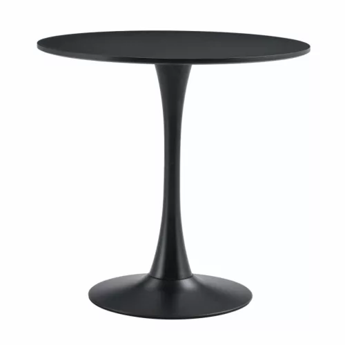 Étkezőasztal, fekete, átmérő 80 cm, REVENTON NEW | Fekete | Fém