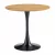 Étkezőasztal, tölgy/fekete, átmérő 80 cm, REVENTON NEW | Barna | Fém