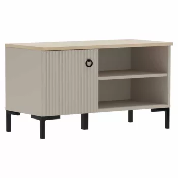   Cipősszekrény, szürkésbarna Taupe/silverjack tölgy, DOMCA 1D | Szürke | Faforgács