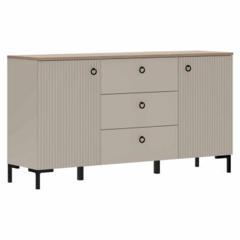   Komód, szürkésbarna Taupe/silverjack tölgy, DOMCA 2D3S | Szürke | Faforgács