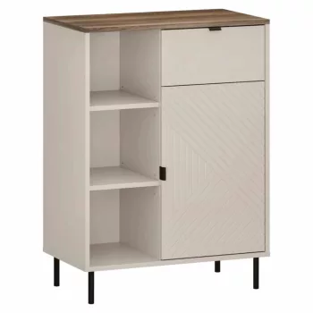   Alacsony polcos szekrény, kasmír/castello tölgy, EYCO 1D1S | Barna | MDF
