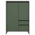 Komód, smoke zöld/fekete, LONGY REG2D1S1K | Zöld | DTD