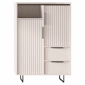   Komód, kasmír/mink arvadonna gesztenye, FRESIO KOM2D2S | Bézs | DTD