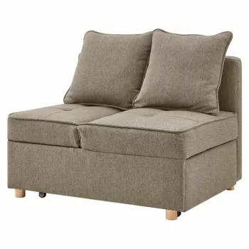   Kihúzható kanapé, bézses barna, OSVALDO | Bézs | Szövet