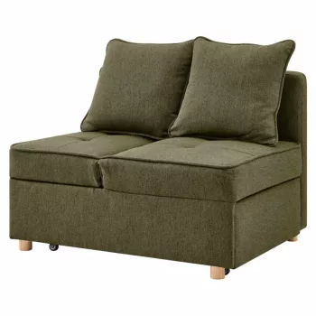 Kihúzható kanapé, zöld, OSVALDO | Zöld | Szövet