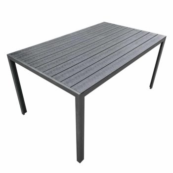   Kerti asztal, alumínium, fekete, ZINAN | Fekete | Alumínium