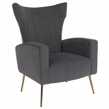   Relaxfotel, szürke Velvet szövet, BARET | Szürke | Szövet