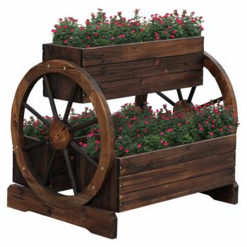 Fa virágcserép, barna, SABA | Barna | Fa