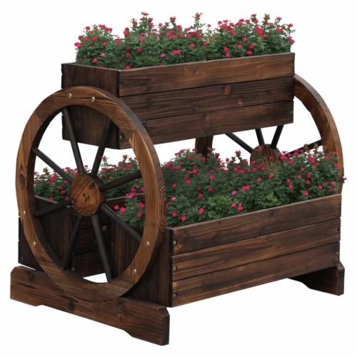 Fa virágcserép, barna, SABA | Barna | Fa