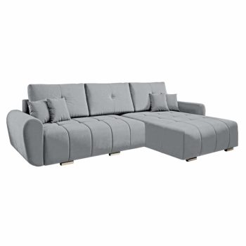   Univerzális ülőgarnitúra, világosszürke szövet, LONGA ROH | Szürke | Szövet