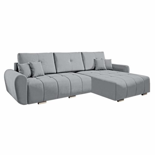 Univerzális ülőgarnitúra, világosszürke szövet, LONGA ROH | Szürke | Szövet