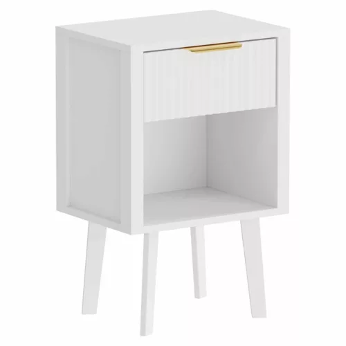 Éjjeliszekrény, fehér, TOBI | Fehér | DTD
