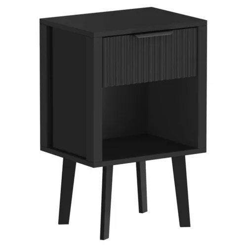 Éjjeliszekrény, fekete, TOBI | Fekete | DTD