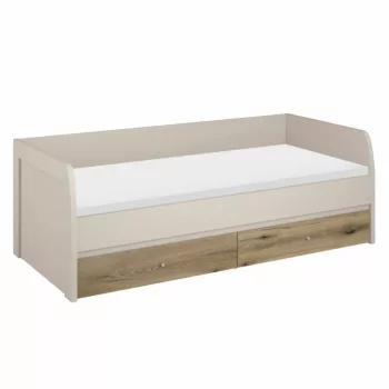 Ágy, 90x200, kasmír/evoke tölgy, KAROS 2S | Bézs | DTD