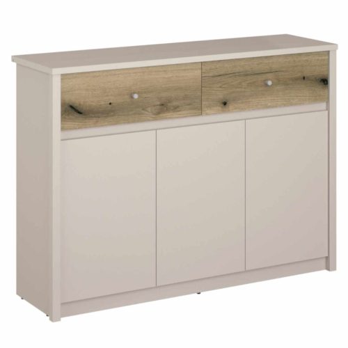 Komód, kasmír/evoke tölgy, KAROS 3D2S | Bézs | DTD