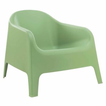   Rakásolható fotel, zöld, műanyag, SOKRA NEW | Zöld | Műanyag