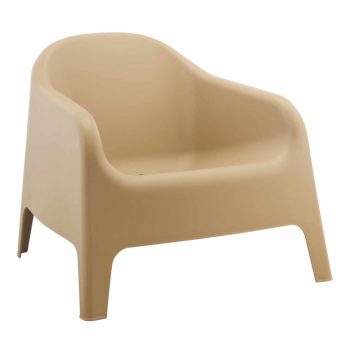   Rakásolható fotel, barna, műanyag, SOKRA NEW | Barna | Műanyag