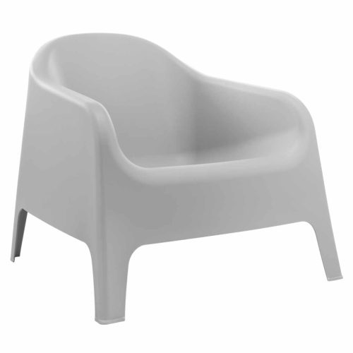 Rakásolható fotel, szürke, műanyag, SOKRA NEW | Szürke | Műanyag