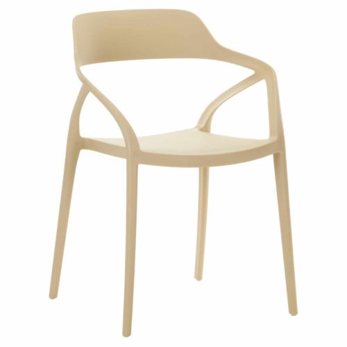 Rakásolható szék, szürkésbarna Taupe, ALFIO | Szürke | Műanyag