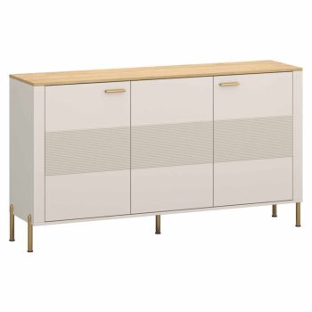 Komód, kasmír/kő tölgy, RUNOL 3D | Bézs | DTD