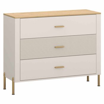 Komód, kasmír/kő tölgy, RUNOL 3S | Barna | DTD