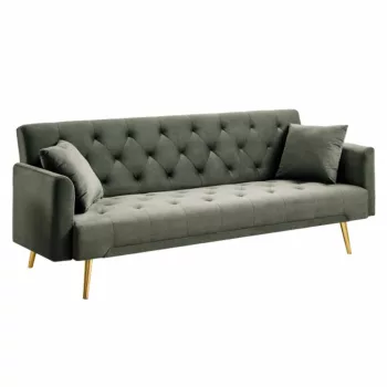   Kihúzható kanapé, sötétzöld/gold króm-arany, ALISIA | Zöld | Szövet