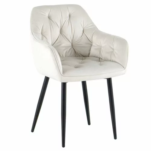 Dizájnos fotel, bézs Velvet szövet, FEDRIS 2 NEW | Bézs | Szövet