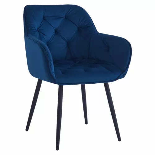 Dizájnos fotel, kék Velvet szövet, FEDRIS 2 NEW | Kék | Szövet