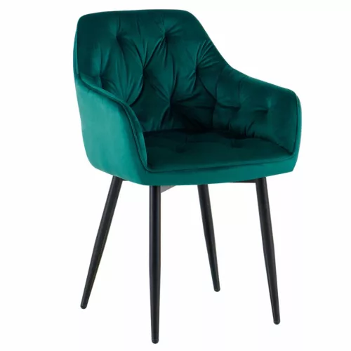 Dizájnos fotel, zöld Velvet szövet, FEDRIS 2 NEW | Zöld | Szövet