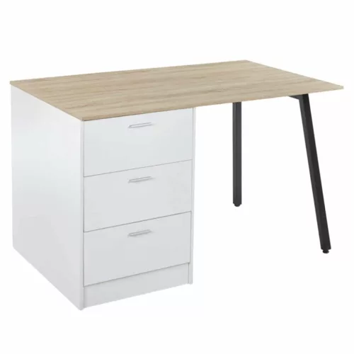 Konyhasziget, 150x90 cm, tölgy/fehér/fekete, XILO | Barna | MDF