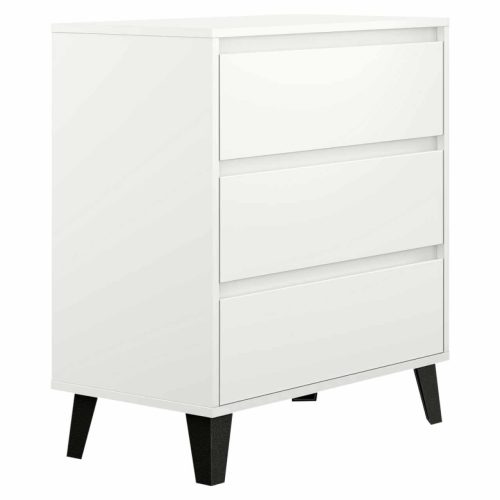 Komód, fehér, BOGAN NEW 3S70 | Fehér | Faforgács