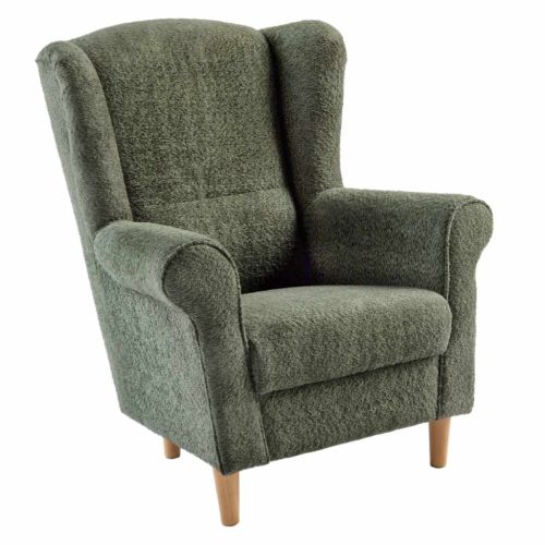 Füles fotel, zöld szövet Coral, CHARLOT | Zöld | Szövet