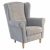 Füles fotel, szürke szövet Coral, CHARLOT | Szürke | Szövet