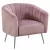 Design fotel, rózsaszín Velvet szövet/króm-ezüst, BAGY | Rózsaszín | Szövet