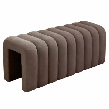 Dizájner pad, barna szövet, SUNDO | Barna | MDF