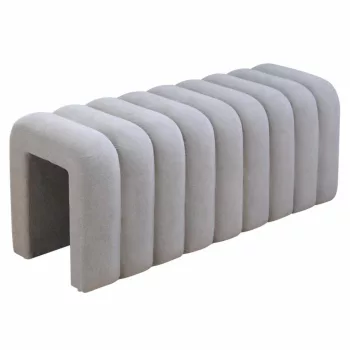 Dizájner pad, szürke szövet, SUNDO | Szürke | MDF