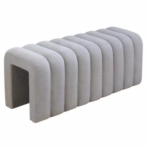Dizájner pad, szürke szövet, SUNDO | Szürke | MDF