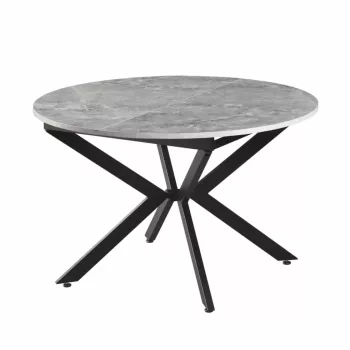  Kihúzható étkezőasztal, beton/fekete, 120x120-160x75 cm, ABERO TYP 2 | Szürke | MDF