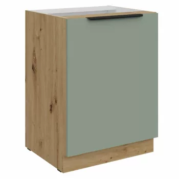   Alsó szekrény, aquamarine/artisan tölgy, ARSANY 60 D 1F BB | Zöld | Faforgács