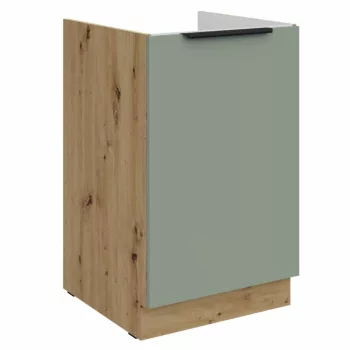   Mosogató szekrény, aquamarine/artisan tölgy, ARSANY 50 ZL 1F BB | Zöld | Faforgács