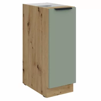   Alsó szekrény kihúzható kosárral, aquamarine/artisan tölgy, ARSANY 30 D CARGO BB | Zöld | Faforgács