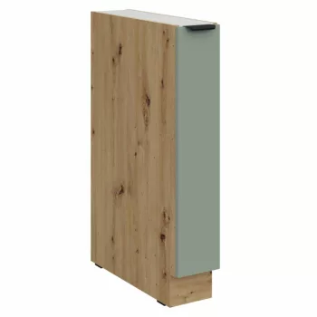   Alsó szekrény kihúzható kosárral, aquamarine/artisan tölgy, ARSANY 15 D CARGO BB | Barna | Faforgács