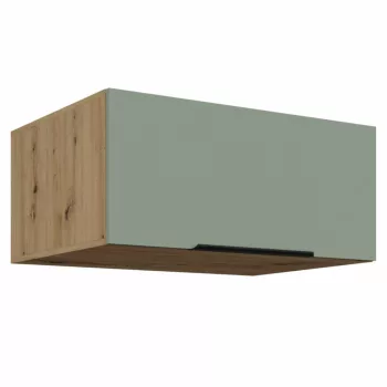   Felső szekrény, aquamarine/artisan tölgy, ARSANY 80 NAGU-36 1F | Zöld | Faforgács