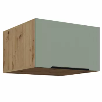   Felső szekrény, aquamarine/artisan tölgy, ARSANY 60 NAGU-36 1F | Zöld | Faforgács