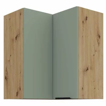   Felső sarokszekrény, aquamarine/artisan tölgy, ARSANY 60x60 GN-72 2F | Kék | Faforgács