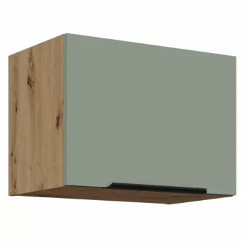   Felső szekrény, aquamarine/artisan tölgy, ARSANY 50 GU-36 1F | Zöld | Faforgács