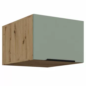   Felső szekrény, aquamarine/artisan tölgy, ARSANY 50 NAGU-36 1F | Zöld | Faforgács
