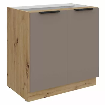   Alsó szekrény, sandgrau/artisan tölgy, FRISBO 80 D 2F BB | Bézs | Faforgács